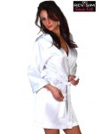 Kimono Sexy Satin Blanc - Marque Revisim