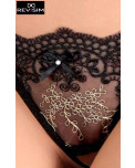 String Ouvert Broderies Noires et Or